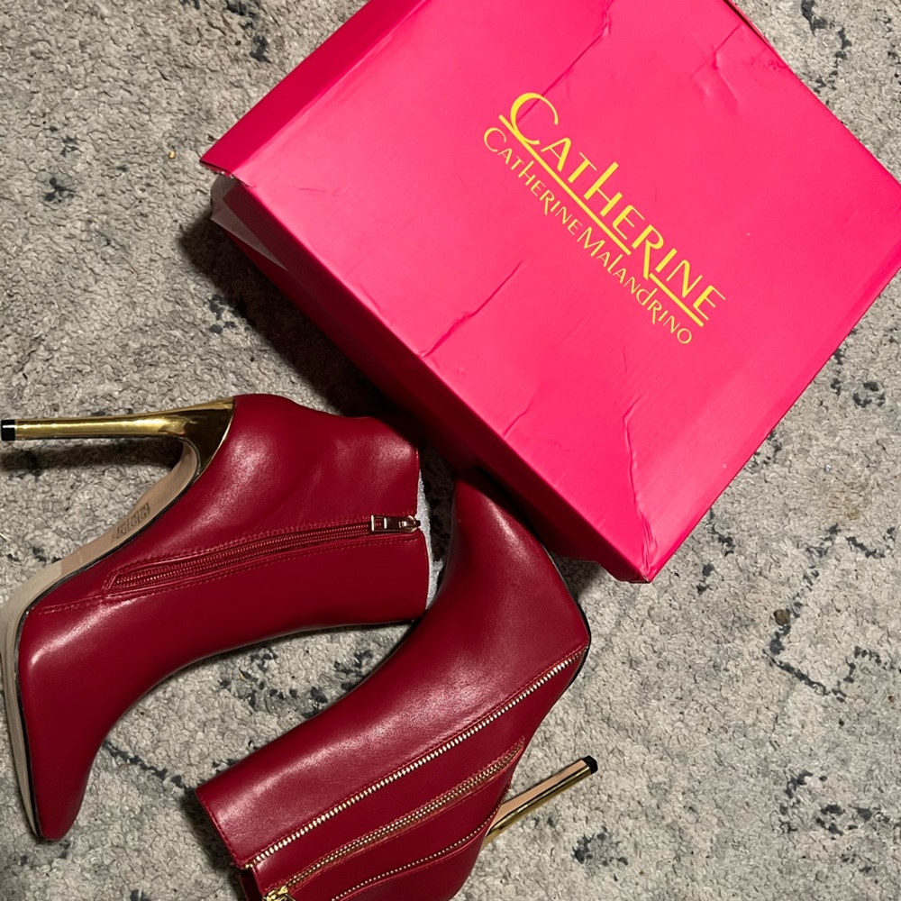 Catherine Maladrino Zipper detail dress bootie